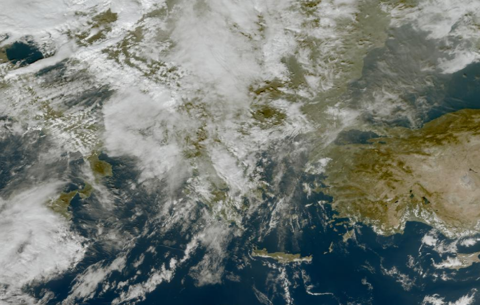 Τελευταία δορυφορική εικόνα νεφοκάλυψης