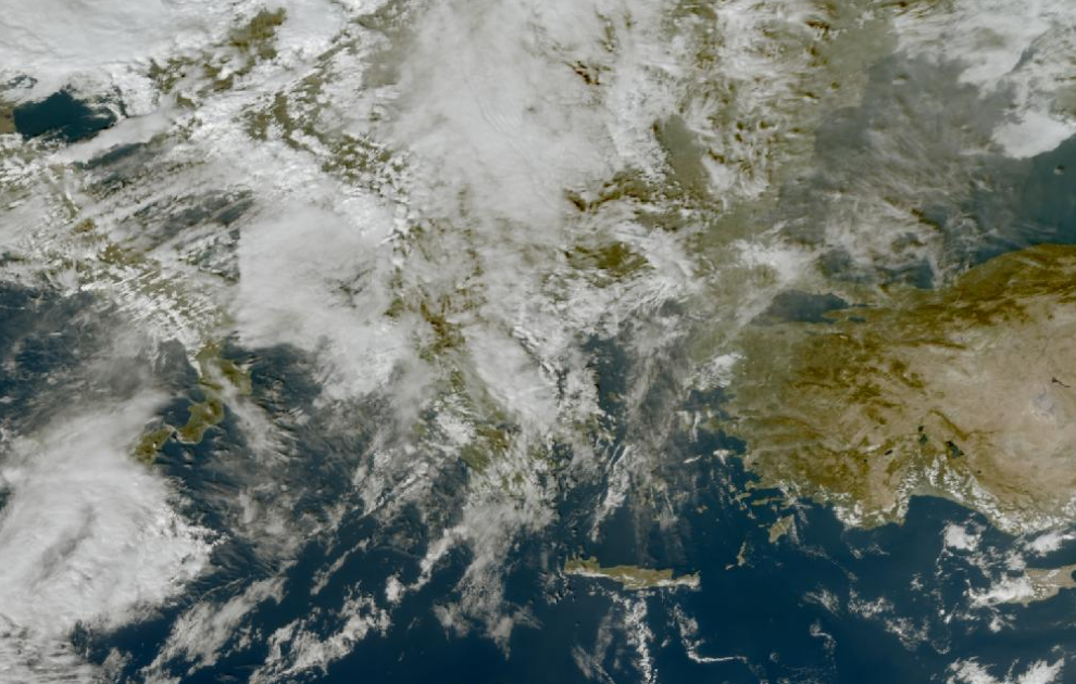 Τελευταία δορυφορική εικόνα νεφοκάλυψης