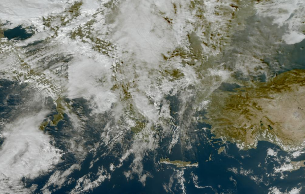 Τελευταία δορυφορική εικόνα νεφοκάλυψης