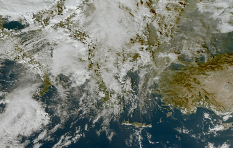 Τελευταία δορυφορική εικόνα νεφοκάλυψης