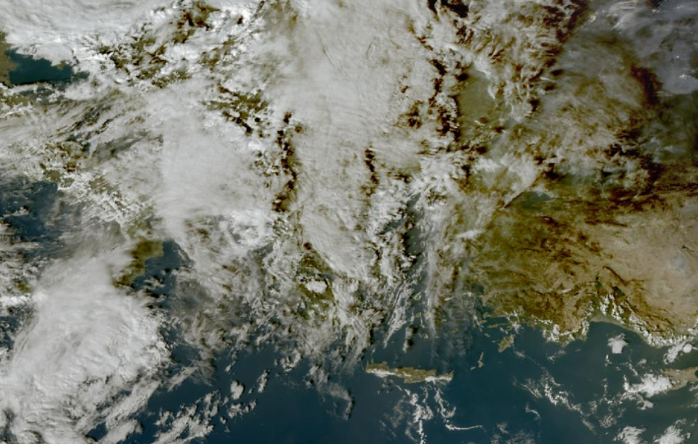 Τελευταία δορυφορική εικόνα νεφοκάλυψης