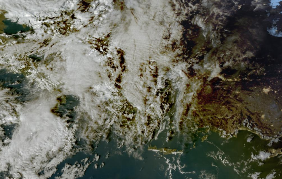 Τελευταία δορυφορική εικόνα νεφοκάλυψης