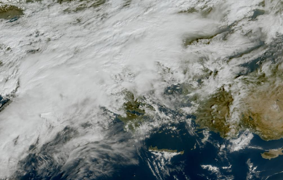 Τελευταία δορυφορική εικόνα νεφοκάλυψης