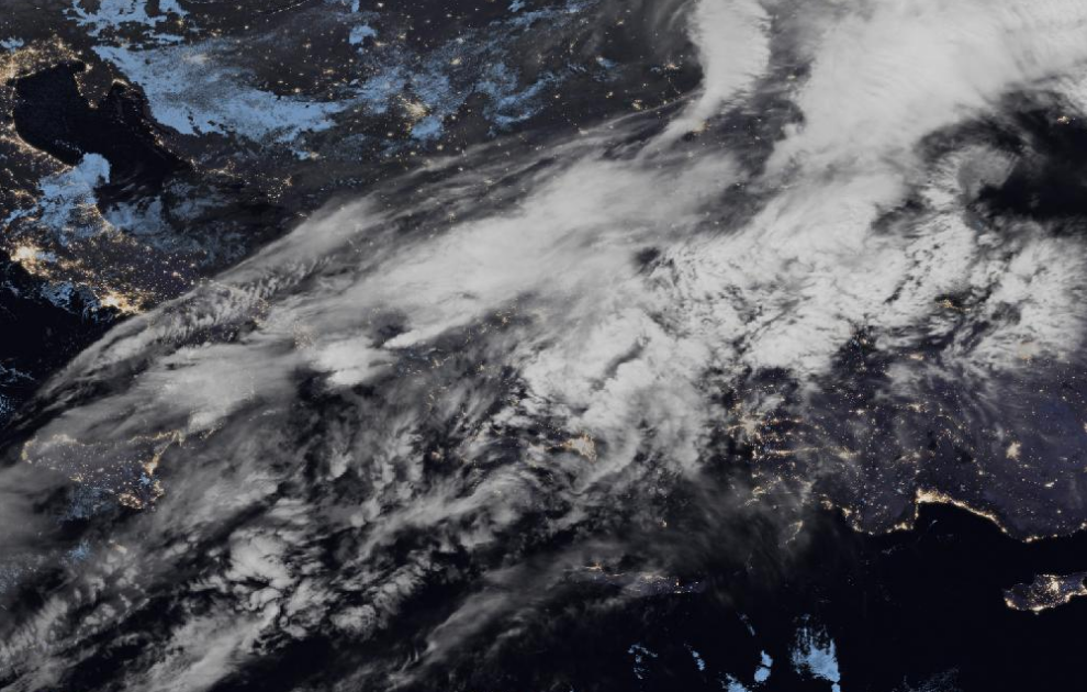 Τελευταία δορυφορική εικόνα νεφοκάλυψης