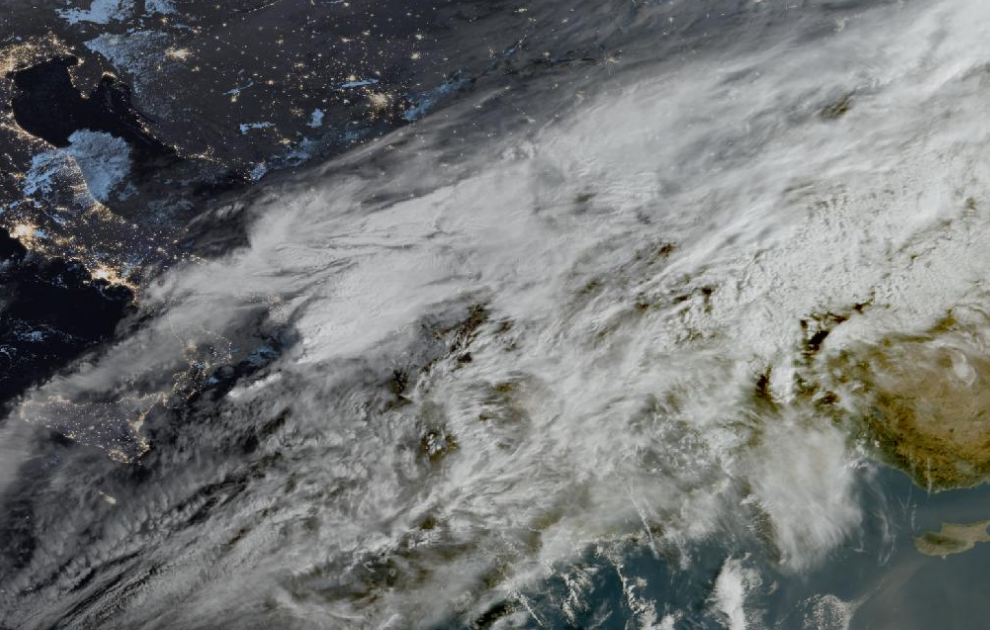 Τελευταία δορυφορική εικόνα νεφοκάλυψης