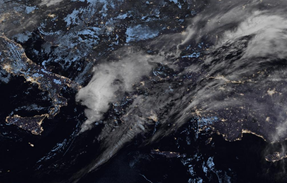 Τελευταία δορυφορική εικόνα νεφοκάλυψης