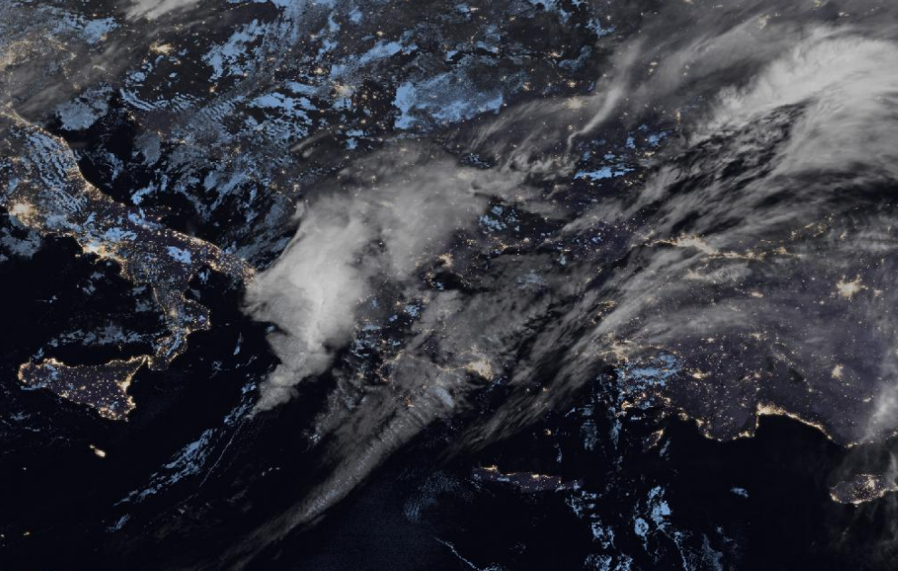 Τελευταία δορυφορική εικόνα νεφοκάλυψης