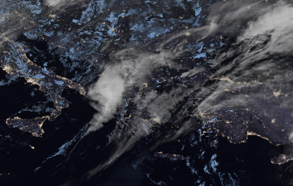 Τελευταία δορυφορική εικόνα νεφοκάλυψης