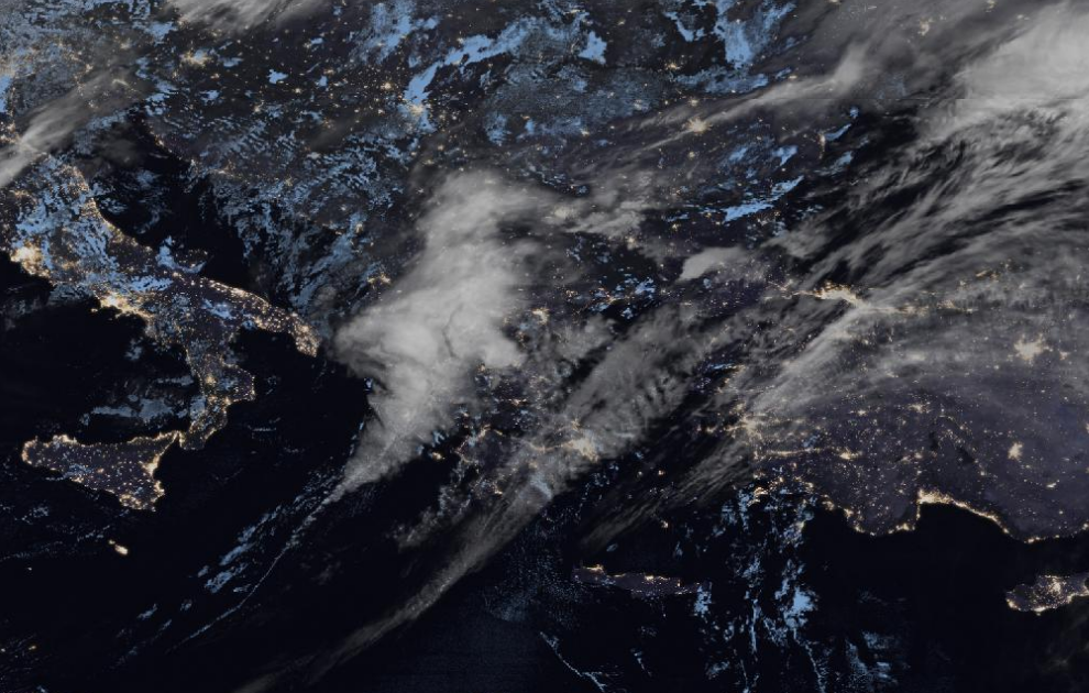 Τελευταία δορυφορική εικόνα νεφοκάλυψης