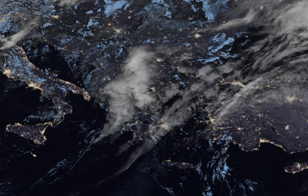 Τελευταία δορυφορική εικόνα νεφοκάλυψης