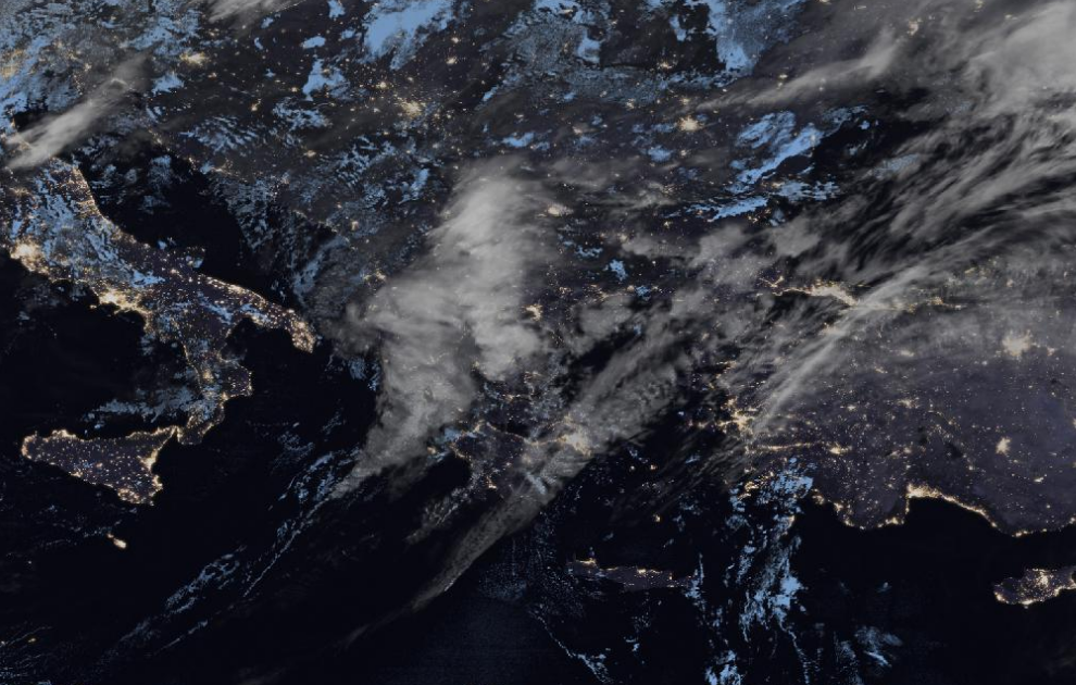 Τελευταία δορυφορική εικόνα νεφοκάλυψης