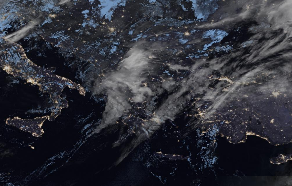 Τελευταία δορυφορική εικόνα νεφοκάλυψης