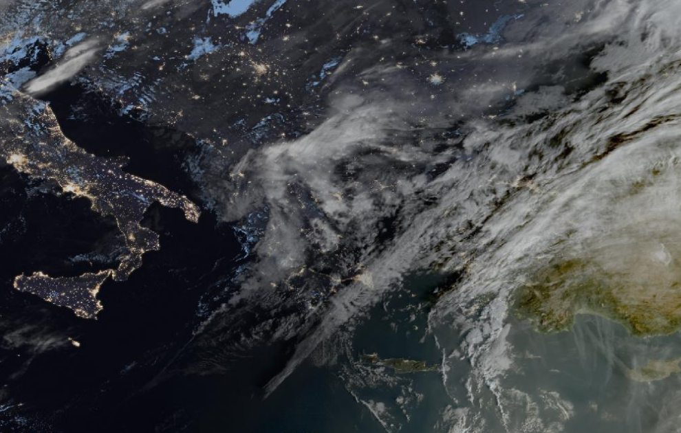 Τελευταία δορυφορική εικόνα νεφοκάλυψης