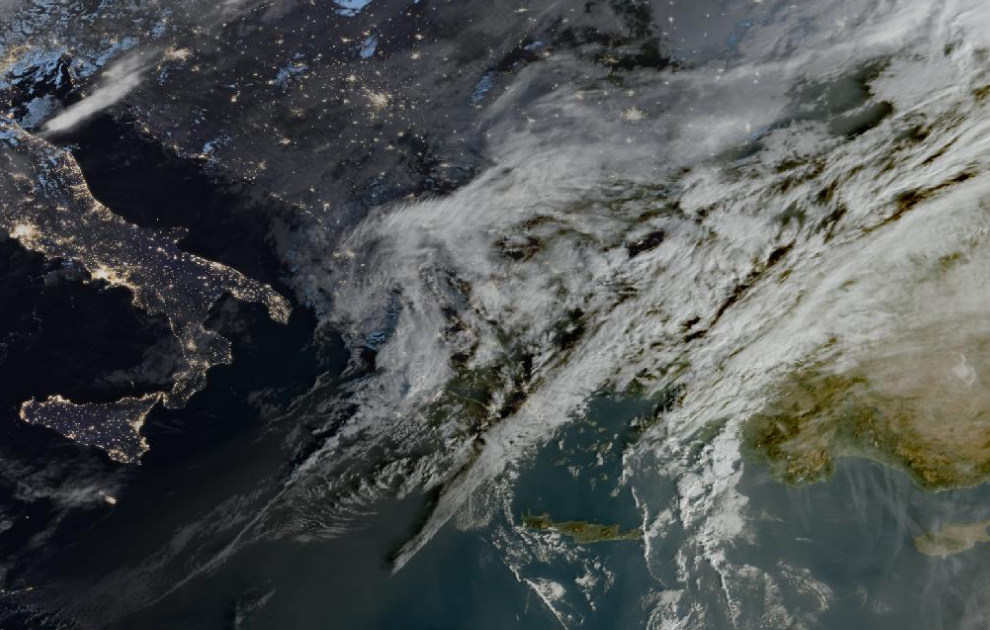 Τελευταία δορυφορική εικόνα νεφοκάλυψης