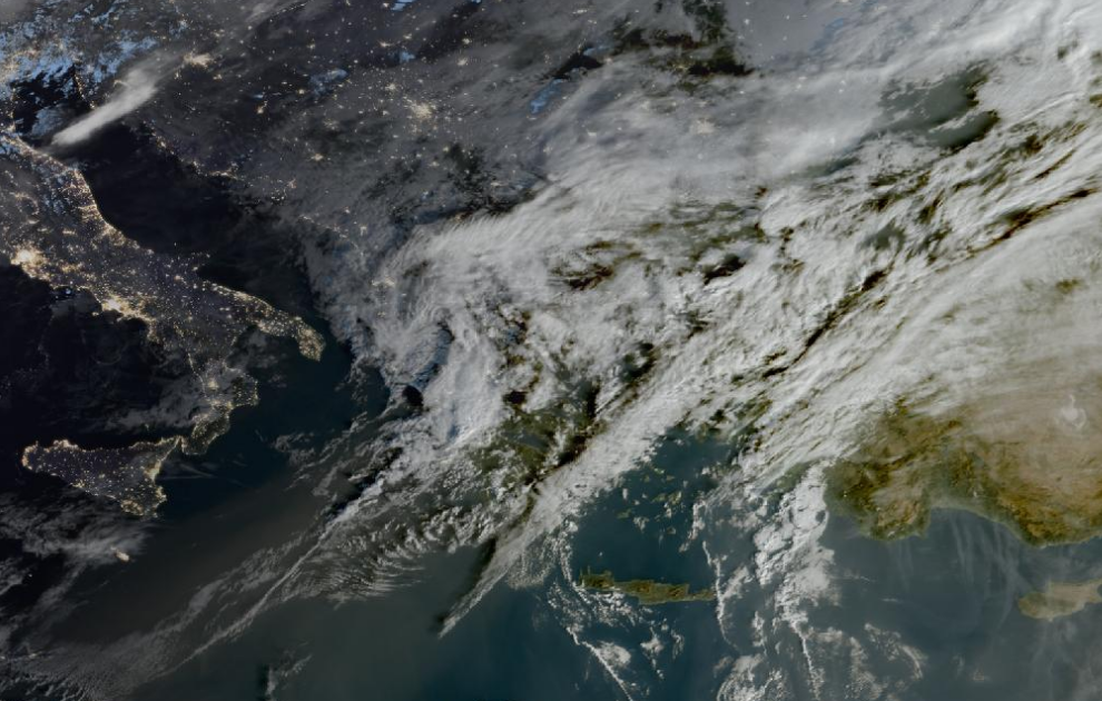 Τελευταία δορυφορική εικόνα νεφοκάλυψης