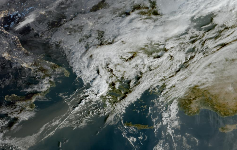 Τελευταία δορυφορική εικόνα νεφοκάλυψης