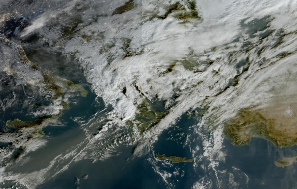 Τελευταία δορυφορική εικόνα νεφοκάλυψης