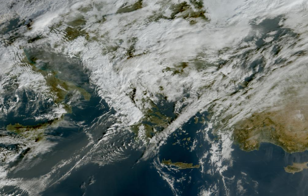 Τελευταία δορυφορική εικόνα νεφοκάλυψης