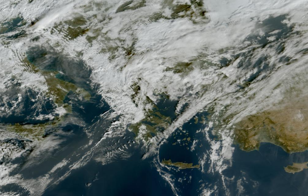 Τελευταία δορυφορική εικόνα νεφοκάλυψης