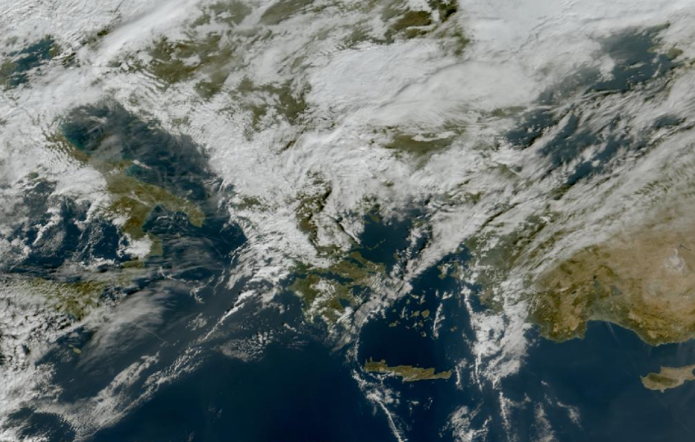 Τελευταία δορυφορική εικόνα νεφοκάλυψης