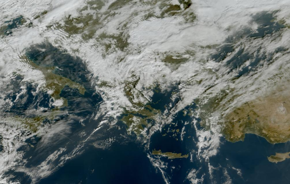 Τελευταία δορυφορική εικόνα νεφοκάλυψης