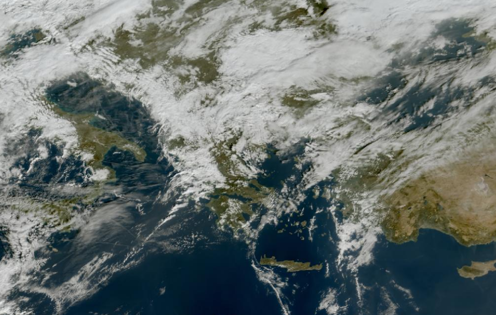 Τελευταία δορυφορική εικόνα νεφοκάλυψης