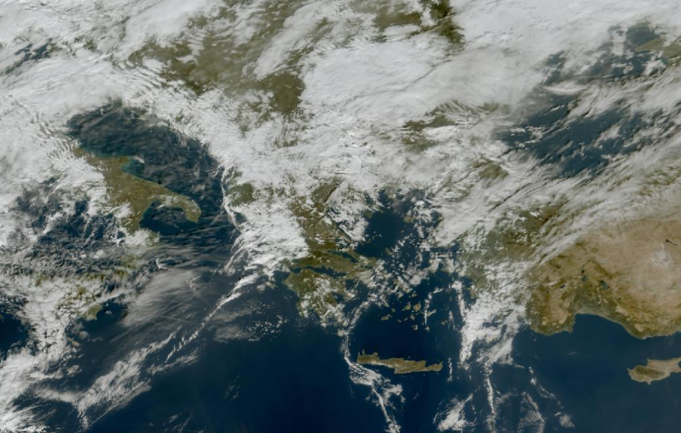 Τελευταία δορυφορική εικόνα νεφοκάλυψης