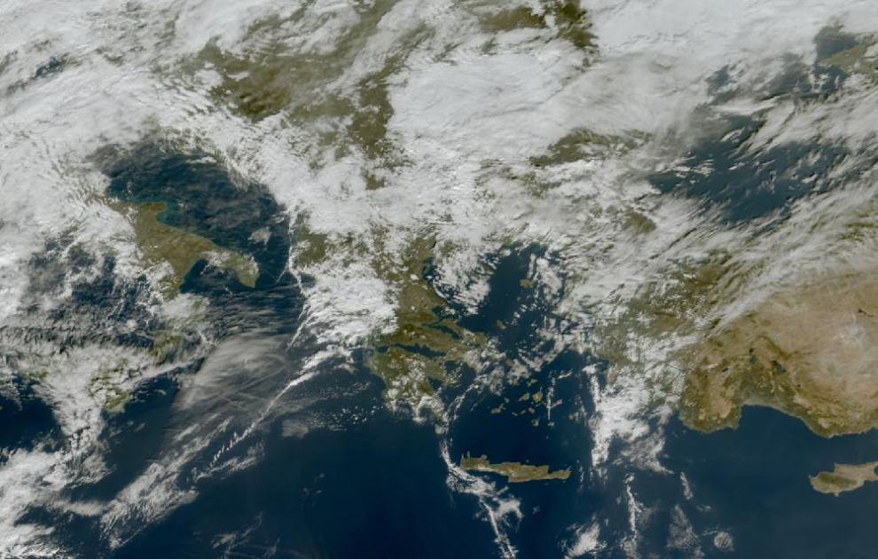 Τελευταία δορυφορική εικόνα νεφοκάλυψης