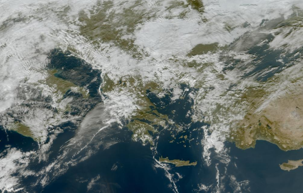 Τελευταία δορυφορική εικόνα νεφοκάλυψης