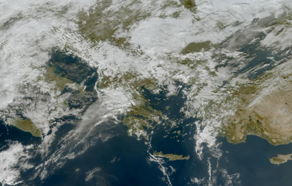 Τελευταία δορυφορική εικόνα νεφοκάλυψης