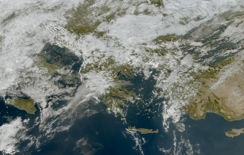 Τελευταία δορυφορική εικόνα νεφοκάλυψης