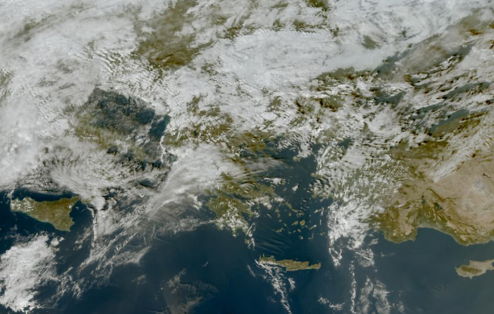 Τελευταία δορυφορική εικόνα νεφοκάλυψης