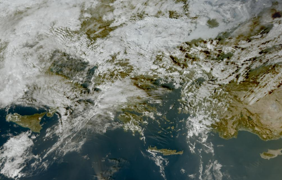 Τελευταία δορυφορική εικόνα νεφοκάλυψης