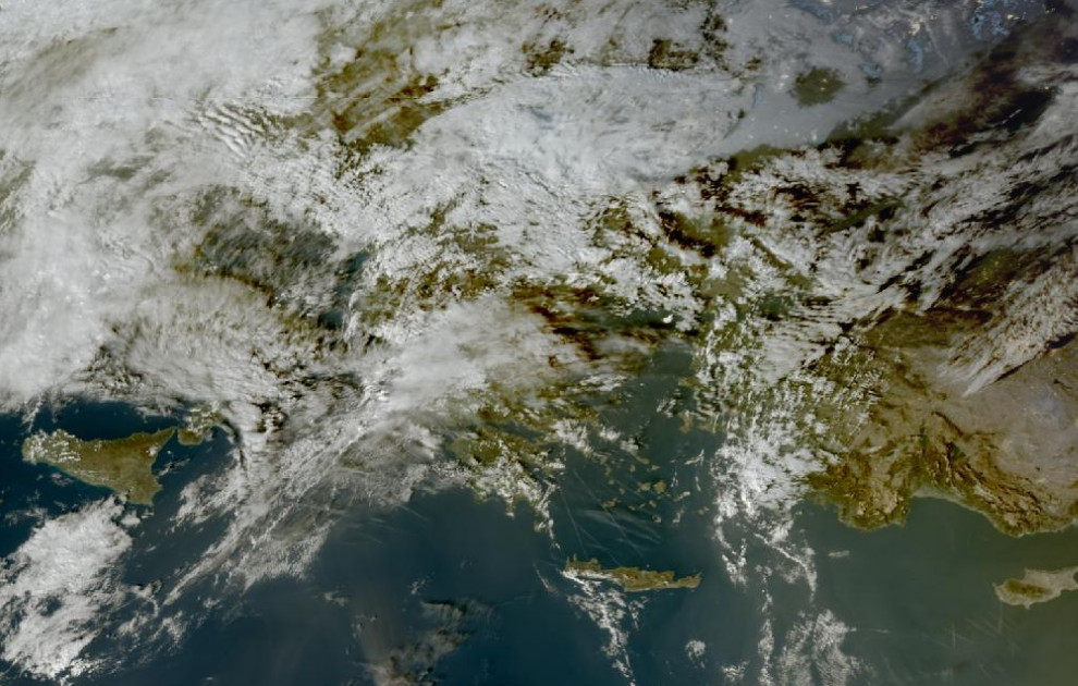 Τελευταία δορυφορική εικόνα νεφοκάλυψης