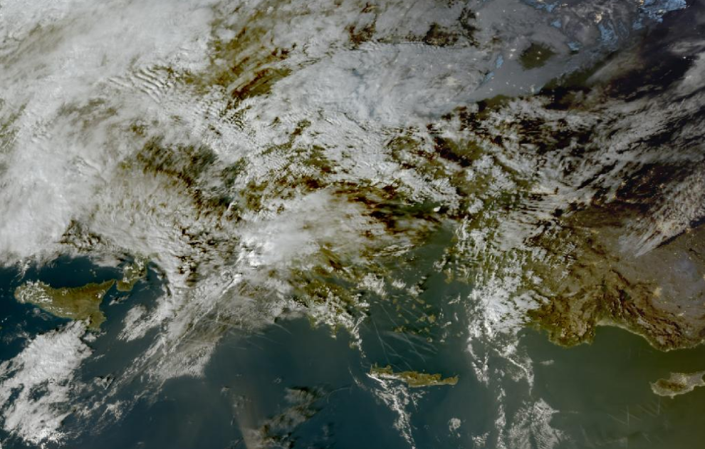 Τελευταία δορυφορική εικόνα νεφοκάλυψης