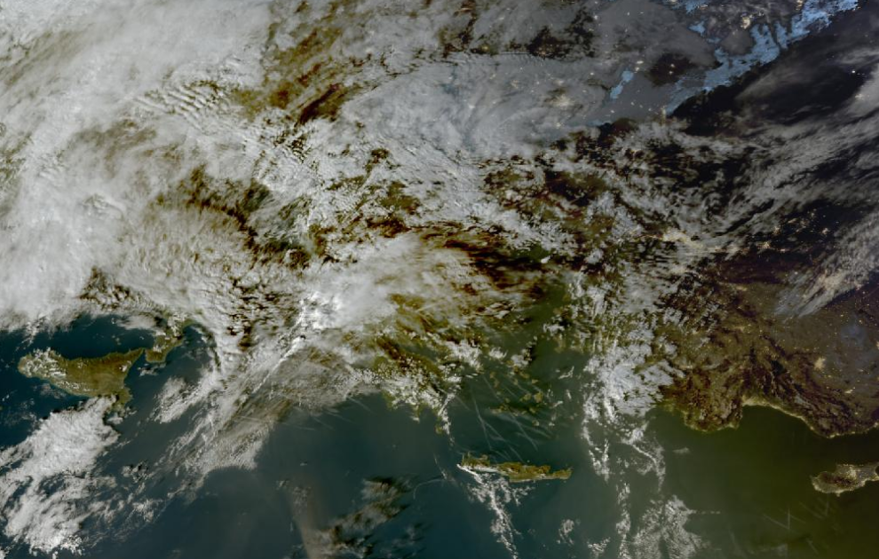 Τελευταία δορυφορική εικόνα νεφοκάλυψης