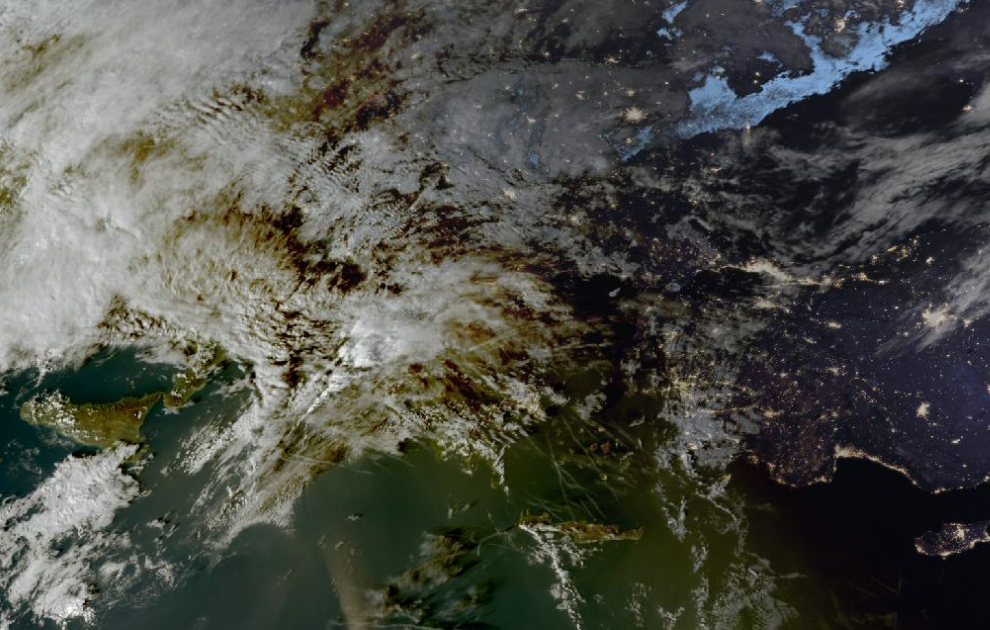 Τελευταία δορυφορική εικόνα νεφοκάλυψης