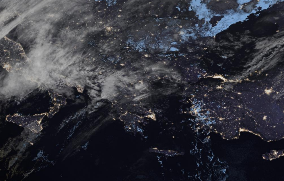 Τελευταία δορυφορική εικόνα νεφοκάλυψης