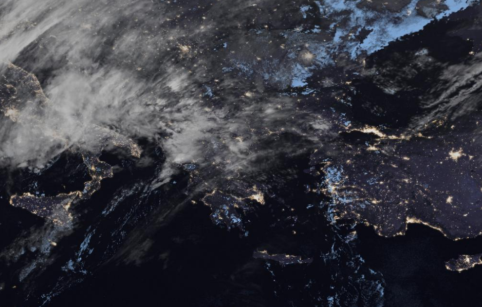 Τελευταία δορυφορική εικόνα νεφοκάλυψης