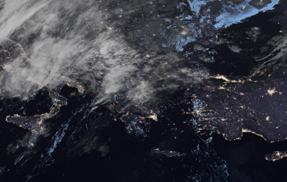 Τελευταία δορυφορική εικόνα νεφοκάλυψης