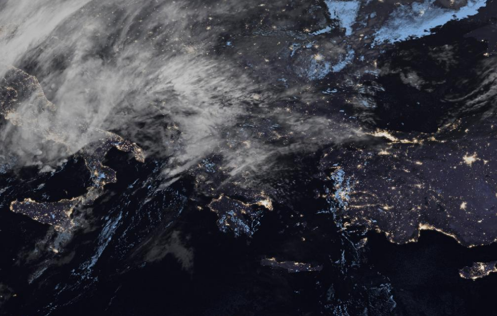 Τελευταία δορυφορική εικόνα νεφοκάλυψης