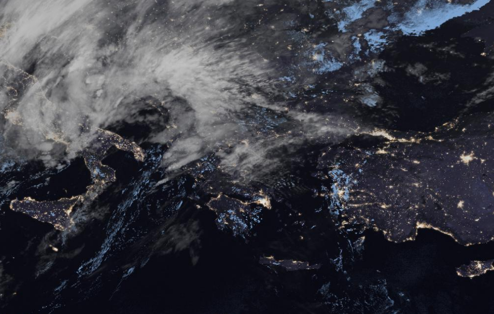 Τελευταία δορυφορική εικόνα νεφοκάλυψης