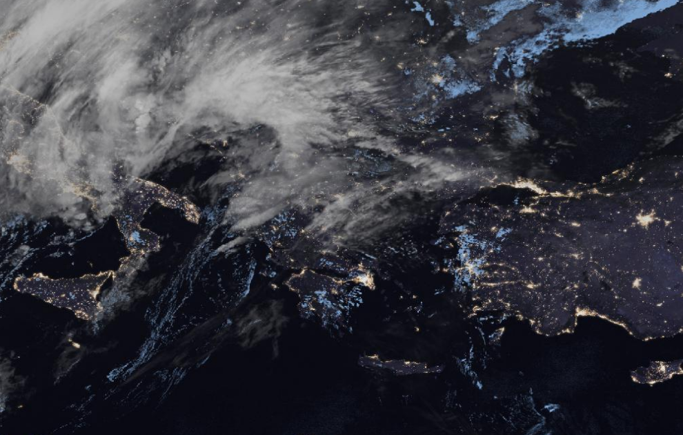 Τελευταία δορυφορική εικόνα νεφοκάλυψης