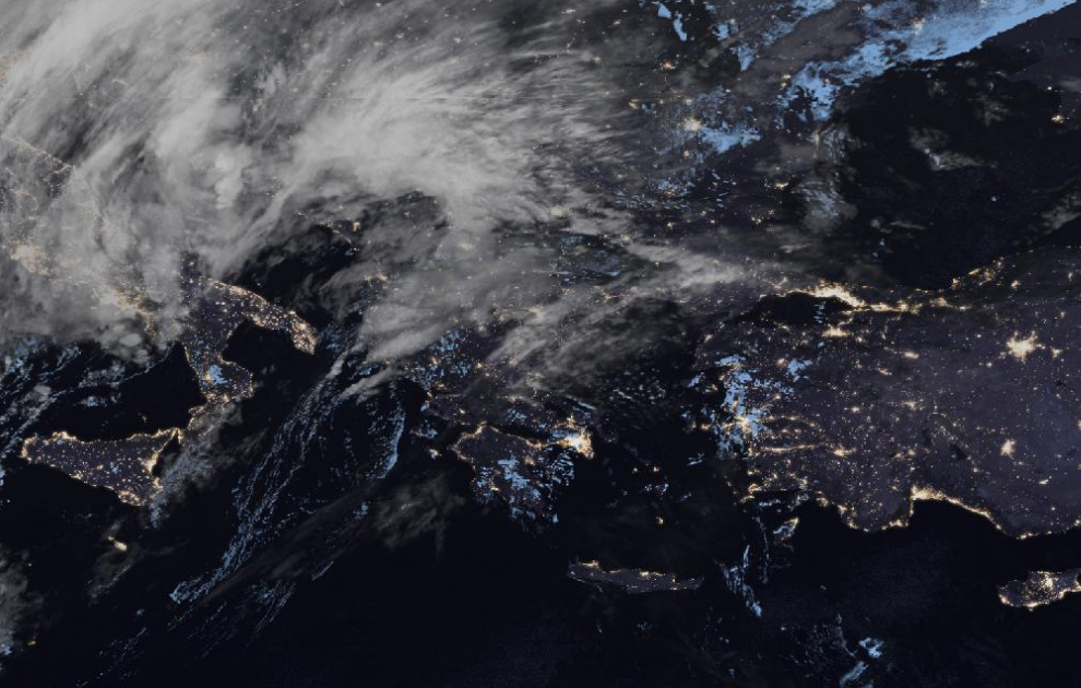 Τελευταία δορυφορική εικόνα νεφοκάλυψης