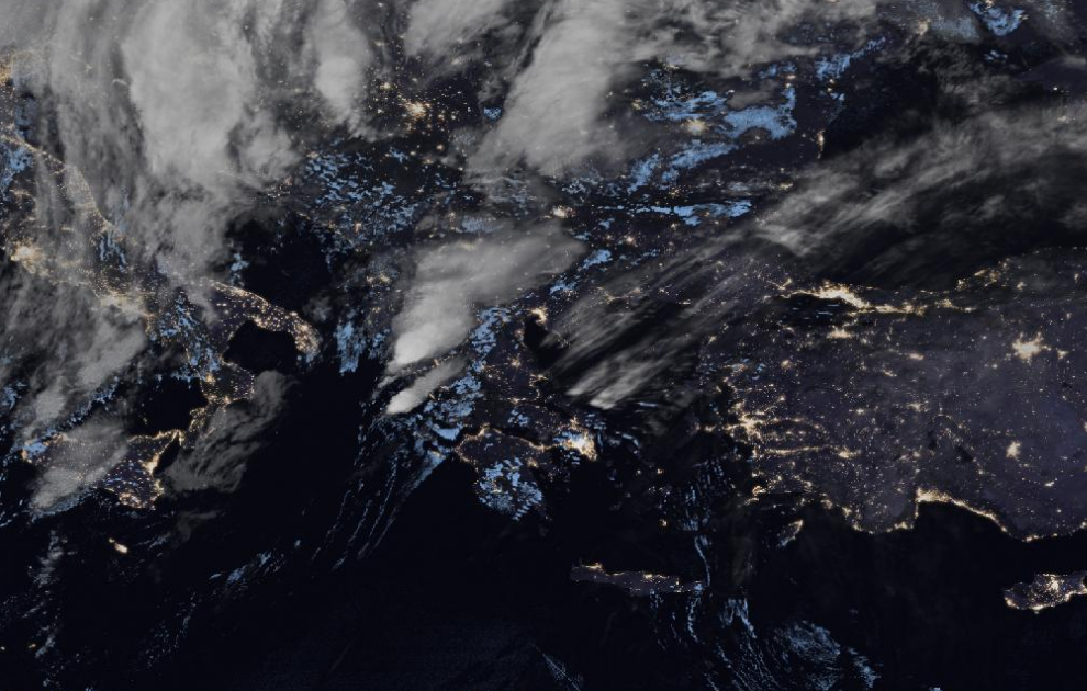 Τελευταία δορυφορική εικόνα νεφοκάλυψης