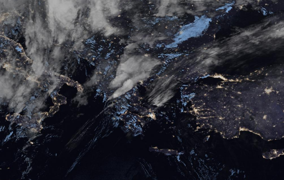 Τελευταία δορυφορική εικόνα νεφοκάλυψης