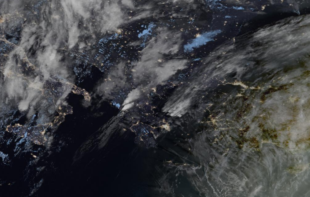 Τελευταία δορυφορική εικόνα νεφοκάλυψης