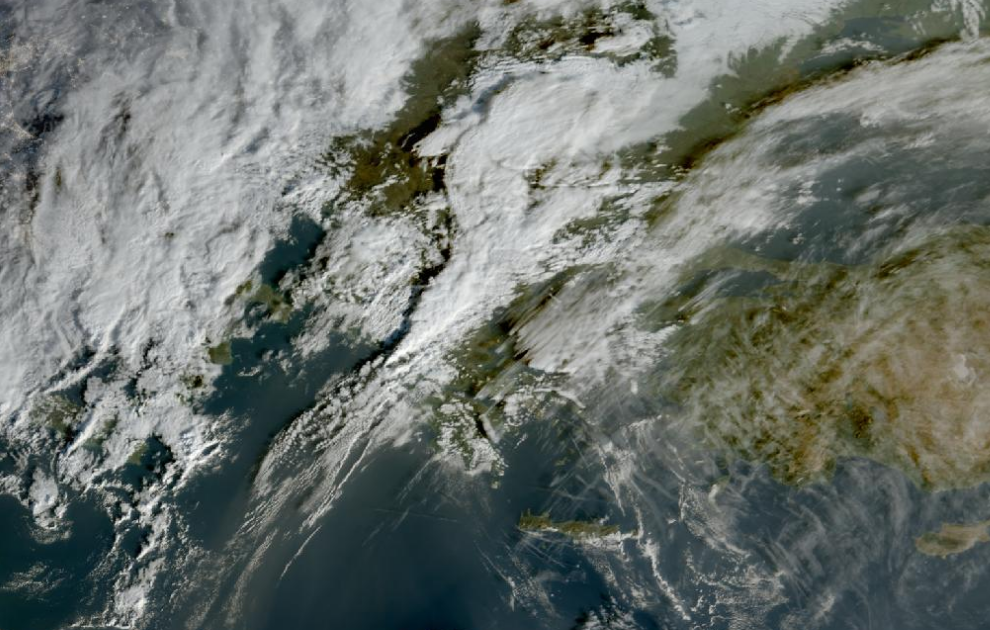 Τελευταία δορυφορική εικόνα νεφοκάλυψης