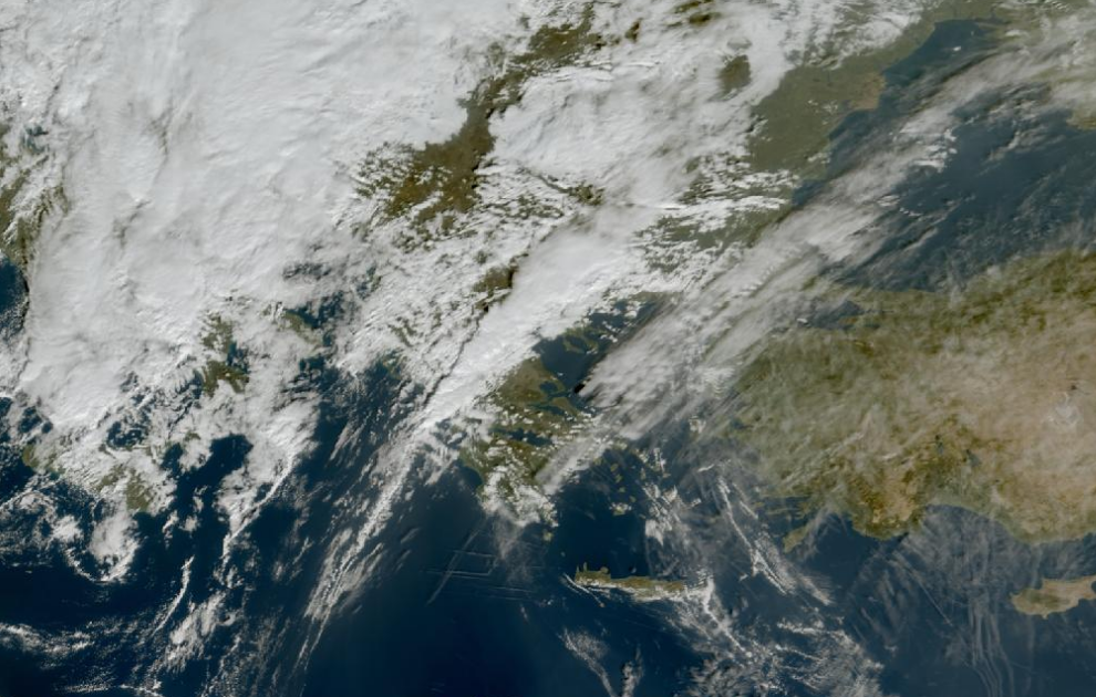 Τελευταία δορυφορική εικόνα νεφοκάλυψης