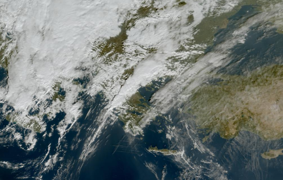 Τελευταία δορυφορική εικόνα νεφοκάλυψης